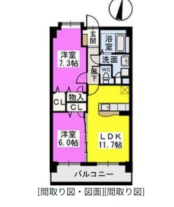 【間取り】 | ウエストキーファーII