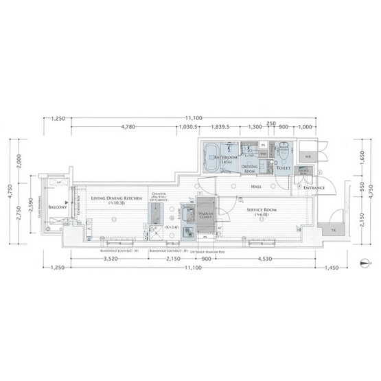 【間取り】 | エステムプラザ名古屋D.C.2027
