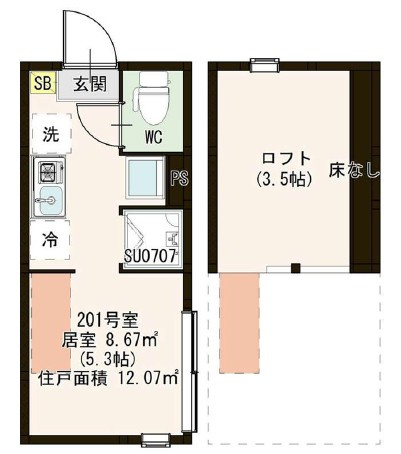 Studio24の間取り