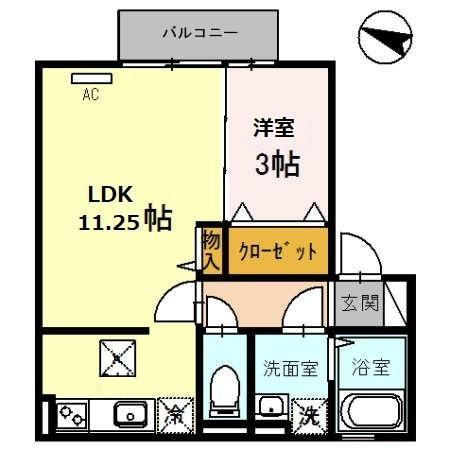 クラインガルテンB棟の間取り
