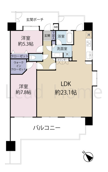 【間取り】 | ハイホーム駒沢公園