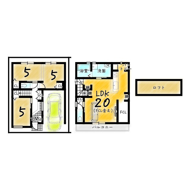 天川新町の間取り