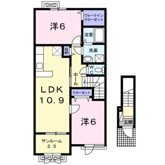 【間取り】 | サンライズ　スクエアⅠ