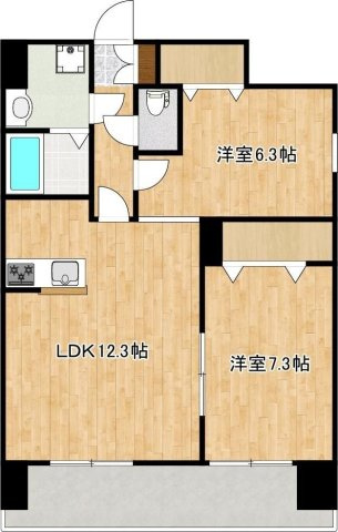 クロノス40新町IIIの間取り