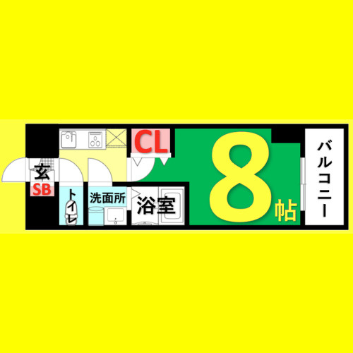 S-RESIDENCE志賀本通North　名古屋市賃貸　仲介手数料無料の間取り