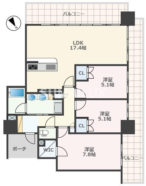 ＭＪＲ熊本ゲートタワーの間取り