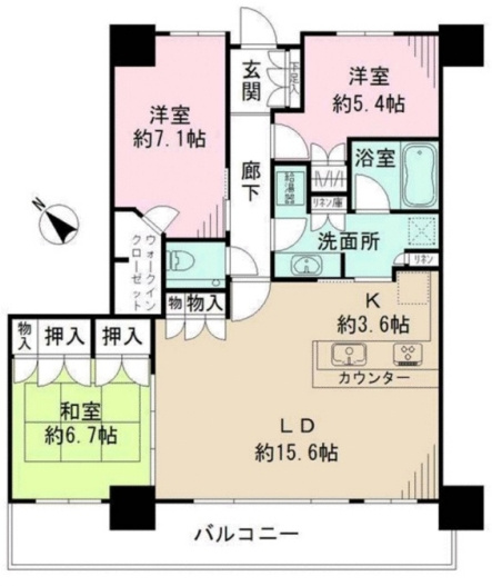 キャナルファーストタワーの間取り