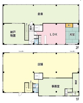板橋区東山町の倉庫の間取り