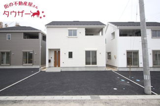 【外観】 | 永盛小学校・安積中学校区　GRADLE GAEDEN 郡山市安積町笹川　第７　全９棟　３号棟 | 南側から見た現状写真です！　日当たり良好の物件です♪