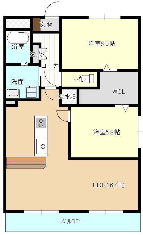 ハイツ清光の間取り|間取り図になります。