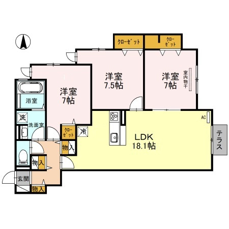 D-room塚口本町の間取り