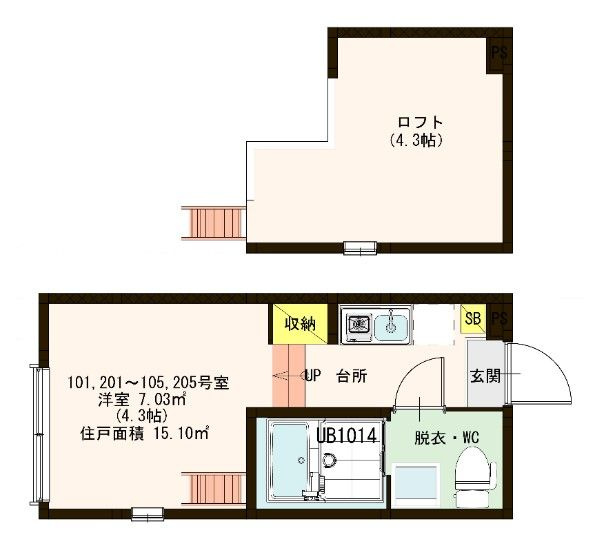 ハーモニーテラス蓮沼町Ⅱの間取り