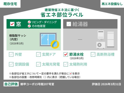 【省エネ性能ラベル】 | 鶴甲コーポ15号棟