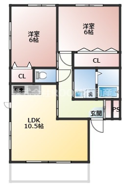 末吉大丸マンションの間取り
