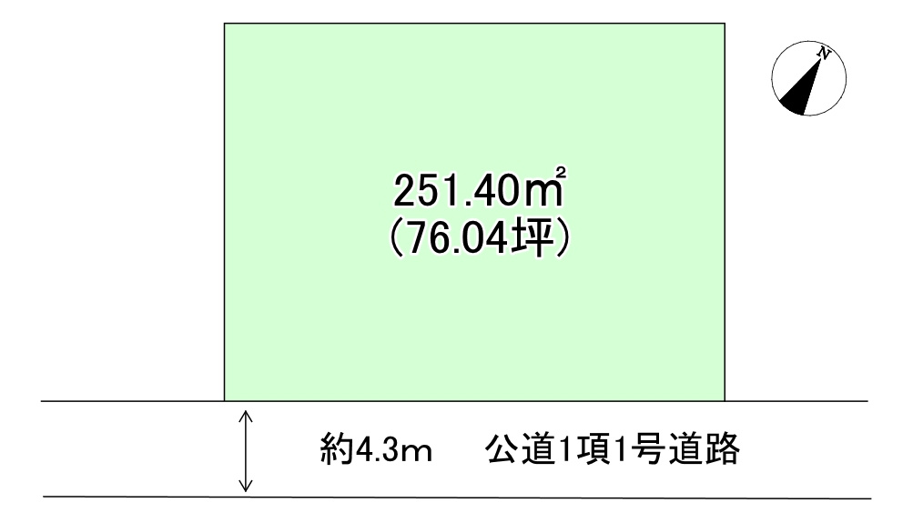 仙台市太白区青山１丁目　土地の区画図