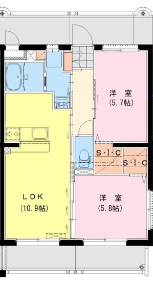 【間取り】 | フローレ | （仮称）波島1丁目マンションの間取り