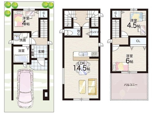 【間取り】 | ☆八尾市曙町2丁目7-7　新築一戸建て