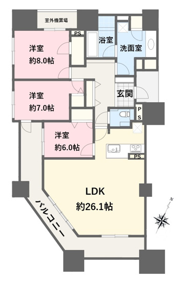 【間取り】 | ディーグランセ駿府Ⅱ