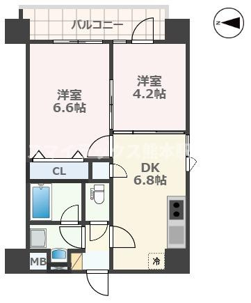 ベリーマンション出水の間取り