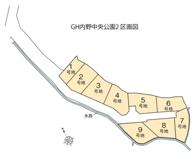 【区画図】 | ガーデンヒルズ内野中央公園2 | 全9区画