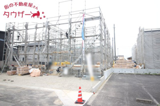 【外観】 | 開成小学校・郡山第一中学校区　GRADLE GAEDEN 郡山市大槻町　第３８　全９棟　１号棟 | 北側から見た現状写真です♪　日当たり良好の物件です♪