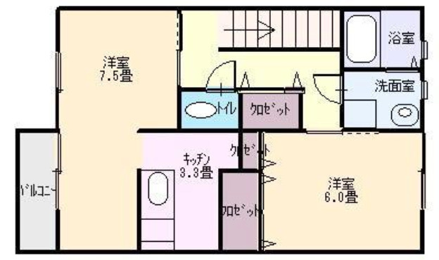 ヴィラ・クローバー【10,000円キャッシュバック対象物件】の間取り