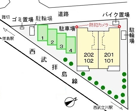 グリーンパークMの区画図
