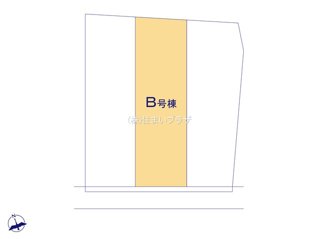 仲介手数料無料）一宮市浅井町５期Ｂ号棟の区画図