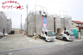 【外観】 | 開成小学校・郡山第一中学校区　GRADLE GAEDEN 郡山市大槻町　第３８　全９棟　４号棟 | 南側から見た現状写真です♪　日当たり良好の物件です♪