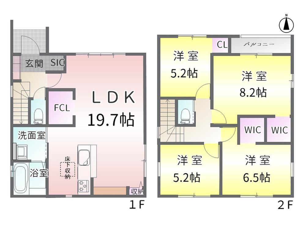 尾張旭市旭ヶ丘町3期(全1棟)の間取り