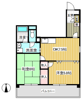 【間取り】 | 清水山第2パークハイツ