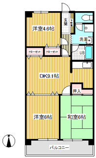 【間取り】 | 清水山第2パークハイツ