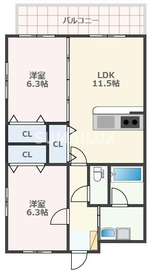 プロムロードの間取り
