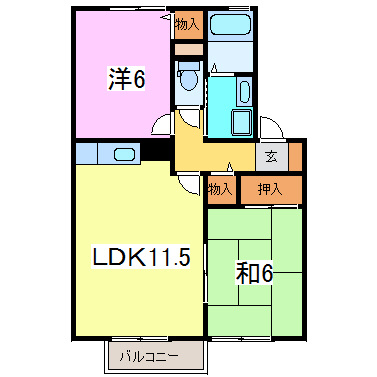 セジュールMT　Aの間取り