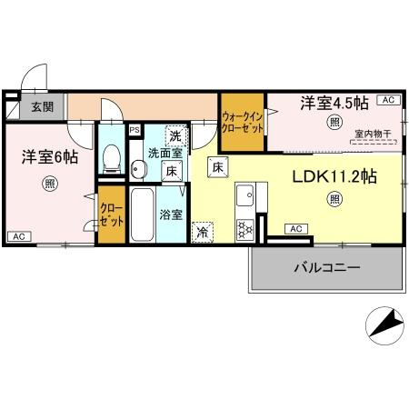 D-ROOM パレットハウスの間取り