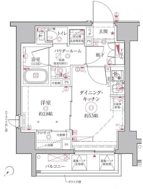 クレイシアＩＤＺ王子アーバンヒルズの間取り