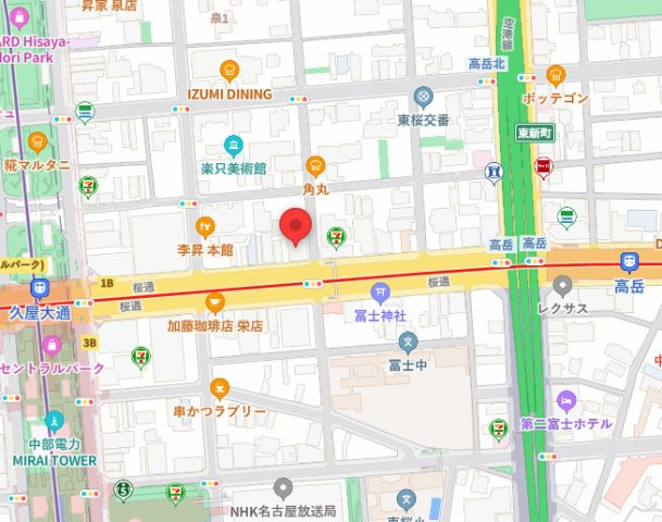 TODA BUILDING名古屋の地図