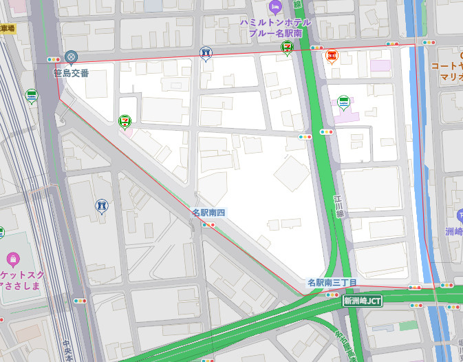 名古屋市中村区名駅南２丁目の事務所の地図