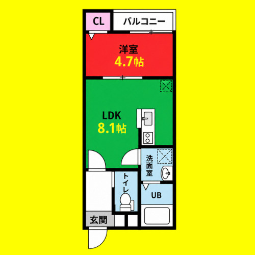 アエスタース　名古屋市賃貸　仲介手数料無料の間取り