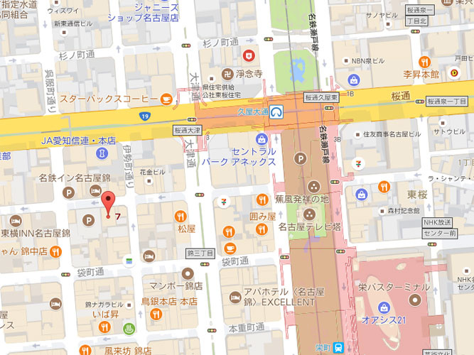 こまビルの地図