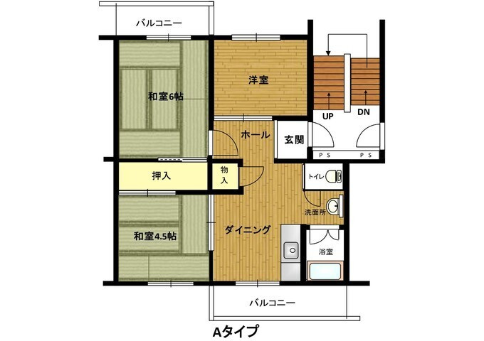 播磨本荘　1号棟の間取り