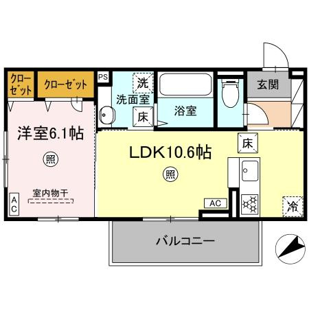 D-ROOM パレットハウスの間取り