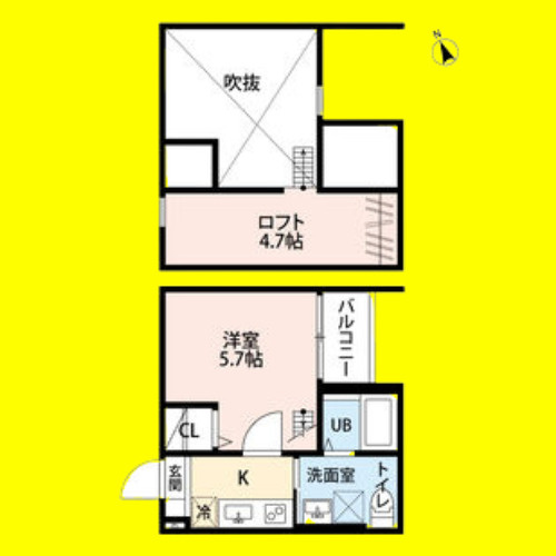 カサ・ピノ(カサピノ)　名古屋市賃貸　仲介手数料無料の間取り