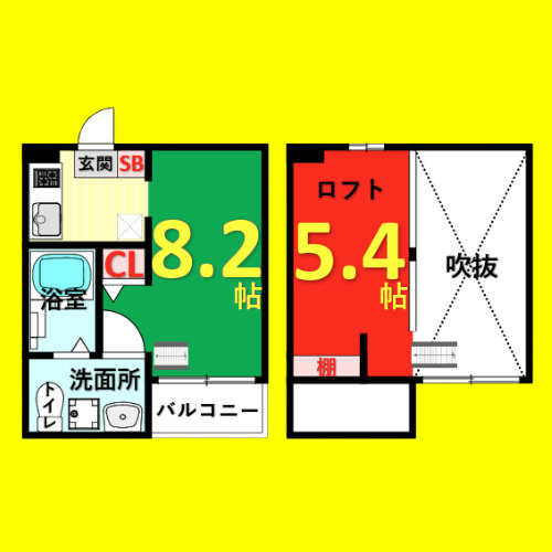 パークアベニュー露橋　名古屋市賃貸　仲介手数料無料の間取り