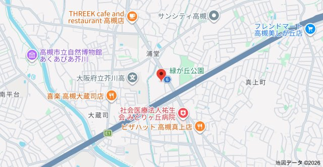 パークヒルズ高槻の地図