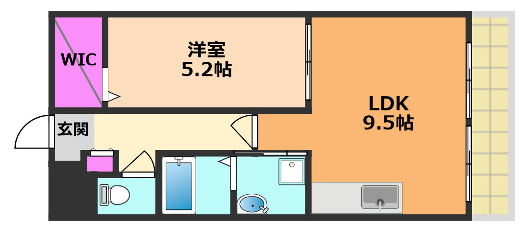 高槻市緑が丘３丁目の賃貸マンションの間取り