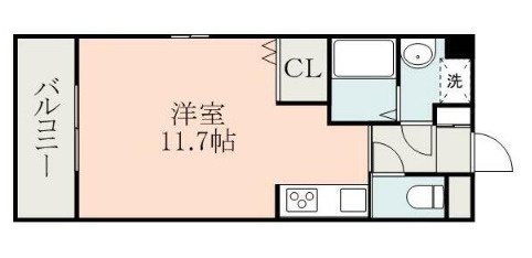熊本市中央区本山４丁目の賃貸マンションの間取り
