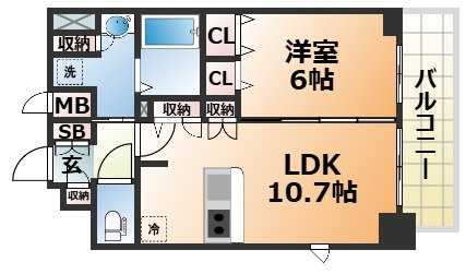 プレサンス三宮ルミネスの間取り