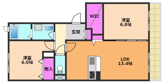 シャーメゾン安満の間取り