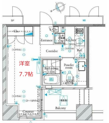 【間取り】 | ザ・タワー芝浦